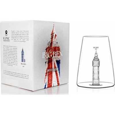 Alaskan Maker Designová křišťálová sklenice Monument Big Ben 450 ml