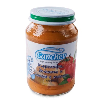 Ганчев пюре Картофи, домати и капия с масло