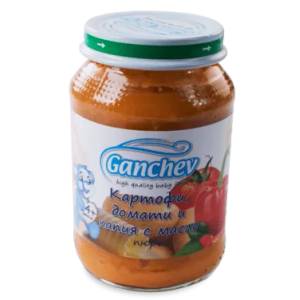 Ганчев пюре Картофи, домати и капия с масло