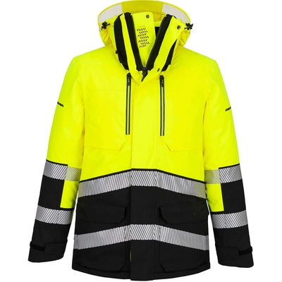 Portwest hi-vis ev4 ev401 expedition / Светлоотразителна водоустойчива еластична парка - hv жълто xl (ev401ybrxl)