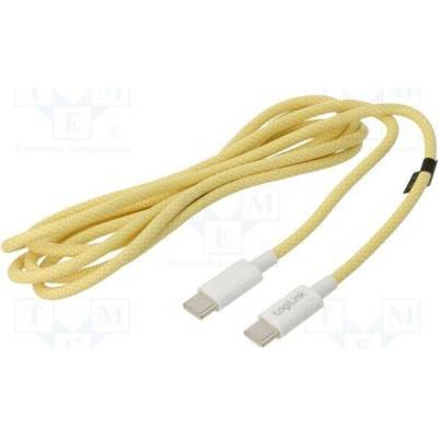 Logilink CU0354 USB 2.0 USB C vidlice z obou stran 1,5m žlutý