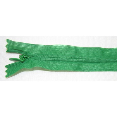 Zips krytý nedeliteľný 30cm zelená