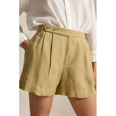 Ralph Lauren къс панталон дамски ленен DELAVE LINEN-WVN-SHORTS (211A12967001)