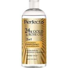 Perfecta 24K Gold & Rose Oil luxusná hydratačná micelárna voda 400 ml