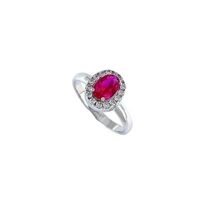 Infinitysilver Stříbrný prsten s červeným zirkonem KR330CZ52