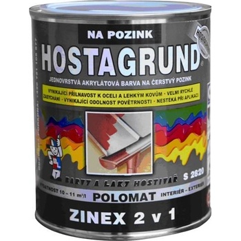 Barvy a laky Hostivař Hostagrund Zinex 2v1 S2820 RAL 8017 tmavě hnědá 0,6 L