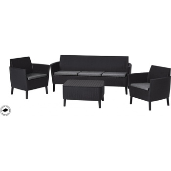 ALLIBERT SALEMO 3 SEATER SET antracit/sivá