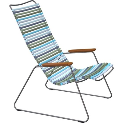 HOUE Click Modrozelené plastové zahradní lounge křeslo