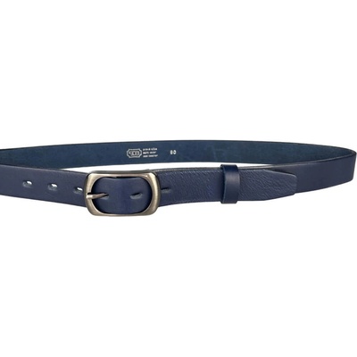 Penny Belts kožený opasek 30-196-56 modrý