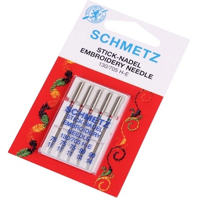 Jehly na vyšívání Schmetz 130/705 H-E V3S 75, 90 EMBROIDERY