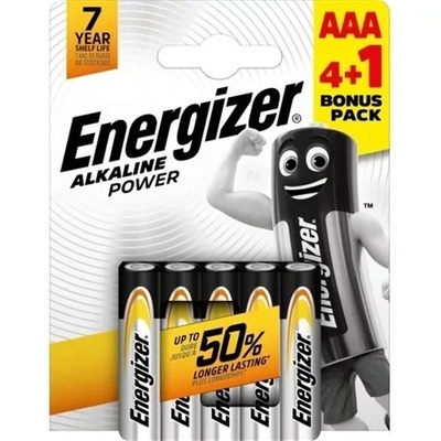 Energizer Батерия, AAA micro, 4+1 броя, ENERGIZER "Alkaline Power" EPAAAB4+1 (EPAAAB4+1)