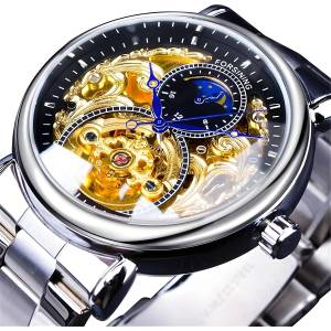 Forsining Часовник forsining lu-14507 - Сребрист / Черен kp14507 Часовници