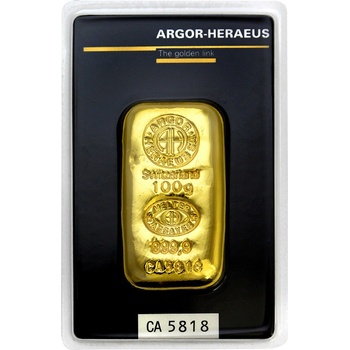 Argor-Heraeus zlatá tehlička Liata 100 g