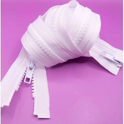 Protipohyb kostený zips - dĺžka (65 - 150 cm) - rôzne farby 95 cm Biela