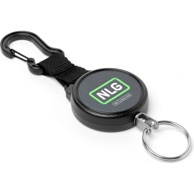 Jojo karabina Mini NLG Lanyard s ocelovým lankem na nářadí – kov, černá