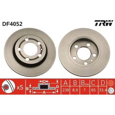 Brzdový kotúč TRW DF4052