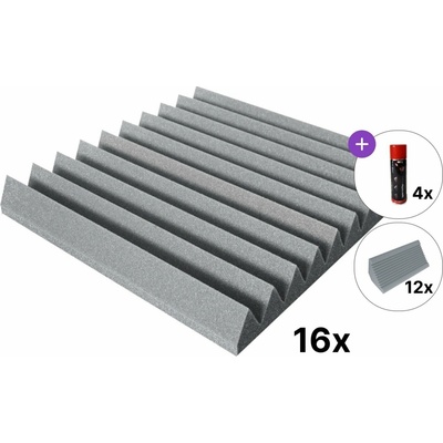 Mega Acoustic PA-PMK-4 50x50 Room SET Light Grey Absorpčný penový panel