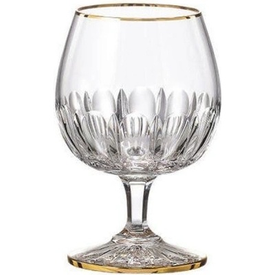 Bohemia Crystal ručně broušené sklenice na brandy Daisy Line Gold 2 x 220 ml