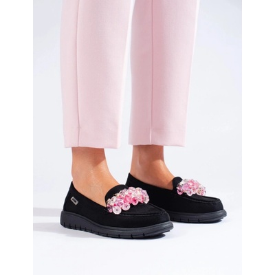 Goodin Trendy dámské mokasíny černé bez podpatku