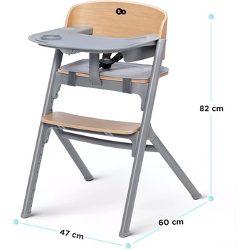 KinderKraft LIVY столче за хранене дървено (NEW023371)