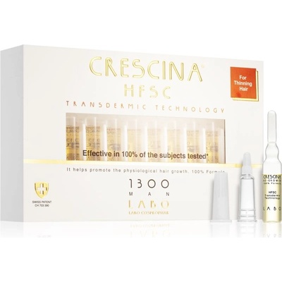 Crescina Transdermic 1300 Re-Growth péče pro podporu růstu vlasů pro muže 20 x 3,5 ml