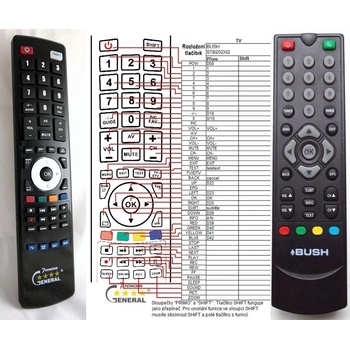 GENERAL BUSH STB202X12 - съвместимо дистанционно управление на марката General (STB202X12)