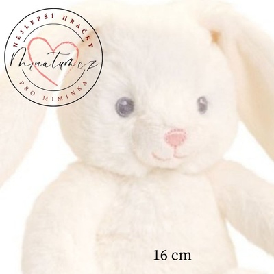 Keel Toys mazlivý králíček BÍLÝ pro holku i kluky 16 cm