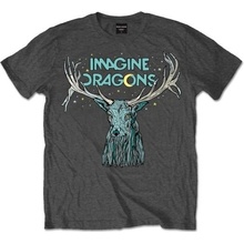 Imagine Dragons tričko Elk in Stars šedé