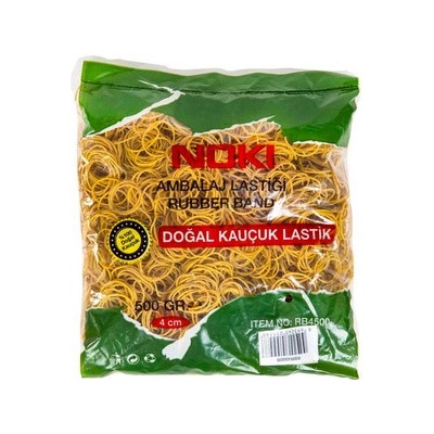 Velkoobchodplus Noki, Gumičky sáček, průměr 4 cm, 500g, natural