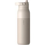Mattel LARQ Bottle PureVis 2 - smart, self-cleaning filtering bottle, UV-C light 1L (granite white)
