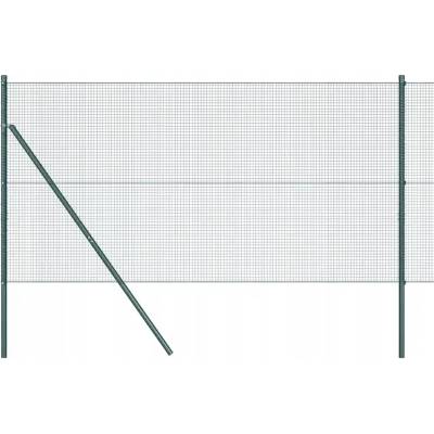 Svařovaný drátěný Oplocení s 13 sloupky zelený 1x50m Ocel