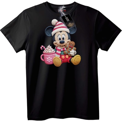 NOONEBRAND Тениска Уютен Mickey Коледа - S, White