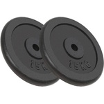 vidaXL Дискове за тежести, 2 бр, 2x15 кг, чугун (91396)