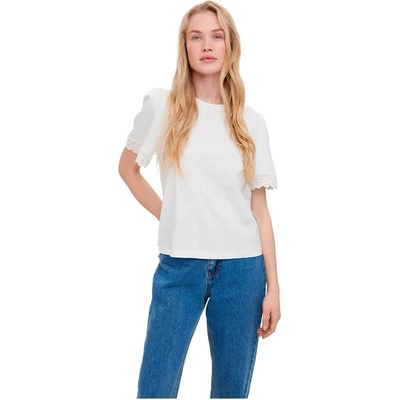 Тениска Vero moda Nanett short sleeve T-shirt - White (Snow White)
