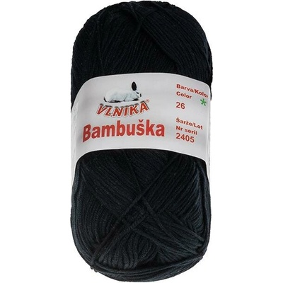 BELLATEX Priadza Bambuška 50 g – 26 čierna