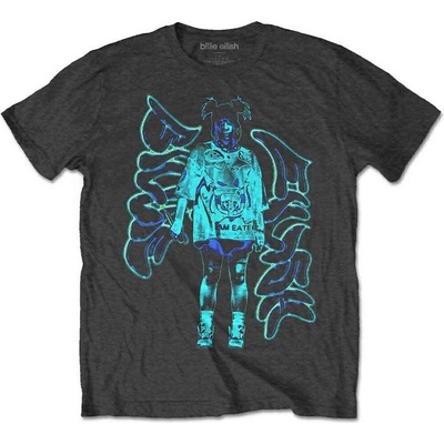 Billie Eilish Neon Graffiti Logo Charcoal Grey M Риза (BILLIETS43MC02)