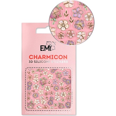 E.Mi Charmicon 3D Silicone Stickers 134 Flowers MIX samolepka – Sleviste.cz