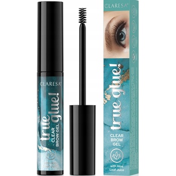 Claresa True Glue! Priehľadný gél na fixáciu obočia 01 Transparent 8 g