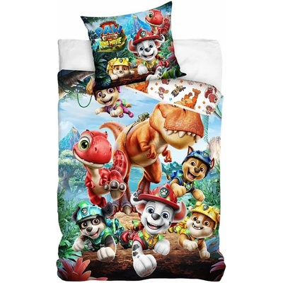 Carbotex bavlna obliečky Labková patrola: Dinosaurí film Paw Patrol 100% bavlna renforcé 70x90 140x200