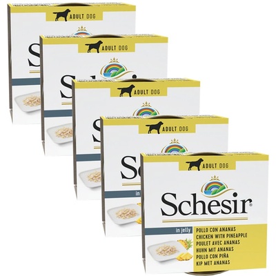 Schesir кучешка храна за възрастни - пиле с ананас 5 x 150 г