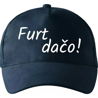 Furt dačo so zahnutým šiltom a mosaznou sponou Tmavomodrá takmer čierna