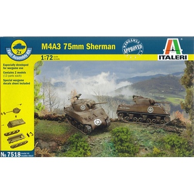 Italeri 2x M4A3 75mm Sherman 1:72