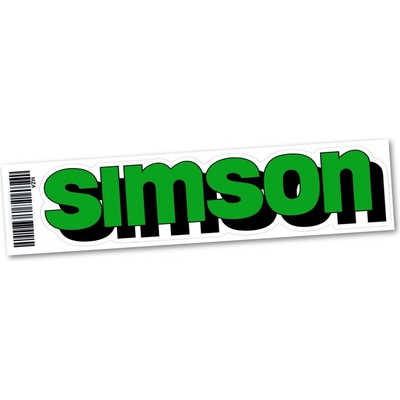 Nálepka nádrže (21 cm), ZELENÁ (MZA) - Simson