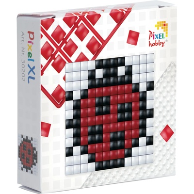 Pixelhobby Стартов креативен комплект с пиксели XL, Pixelhobby - Калинка (30202-Ladybug)