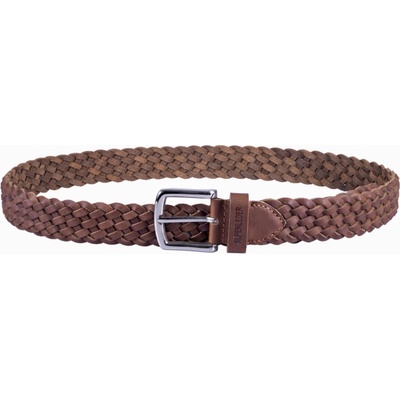 Alpenleder opasek kožený Belt Flechtwerk hnědý
