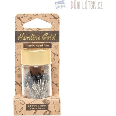 Špendlíky Hemline s černou plastovou hlavičkou – Zboží Mobilmania