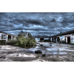 DIMEX ART Флизелинов фототапет стара фабрика двор 375 x 250 см