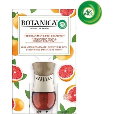 Air Wick Botanica Elektrický osviežovač vzduchu strojček a náplň Mint Pink Grapefruit 19 ml
