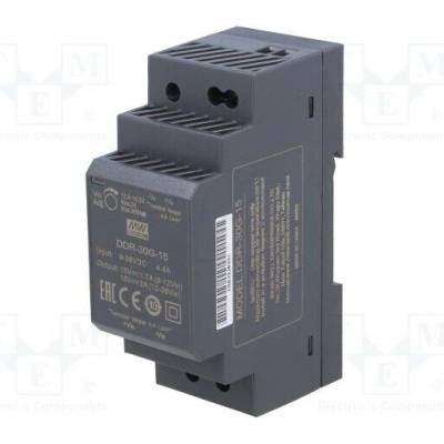 MEAN WELL DDR-30G-15 Měnič: DC/DC; 30W; Uvst: 9÷36VDC; Uvýst: 15VDC; Ivýst: 2A; DDR; OUT: 1