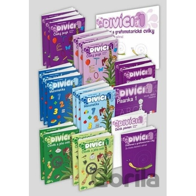 Divíci 1 - rozšířený učitelský balíček - Český jazyk GM (vázané písmo) + Matematika + Člověk a jeho svět - Klett